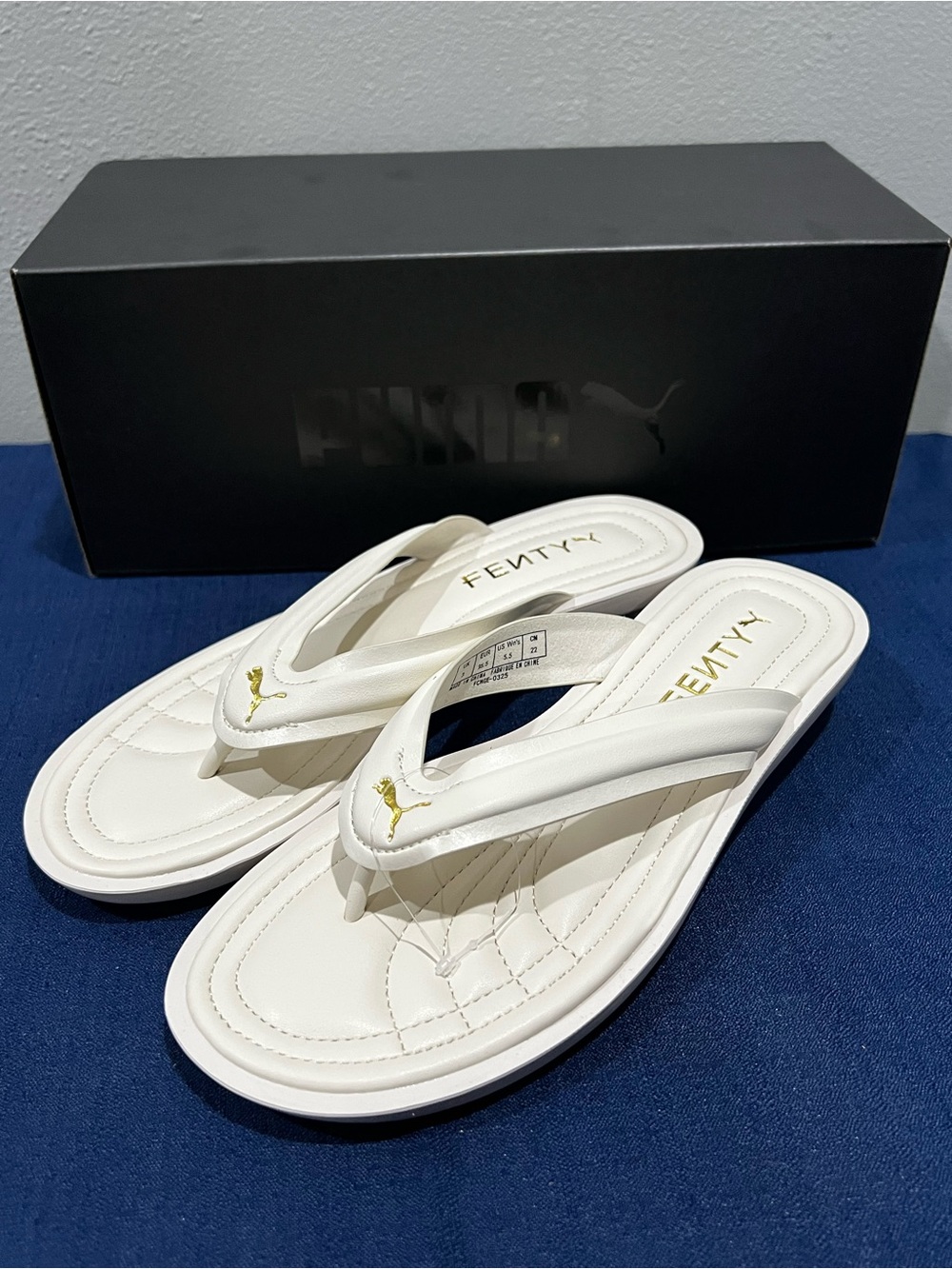 Puma x Fenty Cat Cleat Sandals Alpine Snow 404770-01 Size 5.5 Women’s
